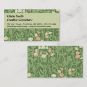 William Morris Sweet Pea Floral Design Visitekaartje (Voorkant / Achterkant)