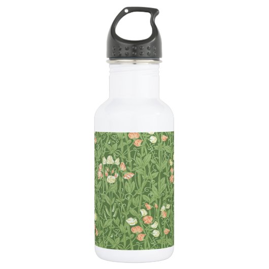 William Morris Sweet Pea Floral Design Waterfles (Voorkant)