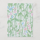 William Morris Sweet Pea Floral Pattern Classic Briefkaart (Voorkant)