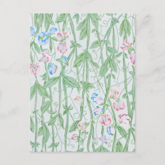 William Morris Sweet Pea Floral Pattern Classic Briefkaart (Voorkant)