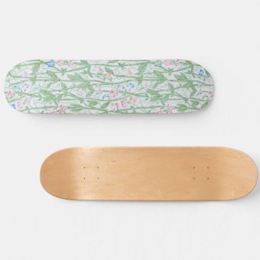 William Morris Sweet Pea Floral Pattern Classic Persoonlijk Skateboard (Horizontaal)