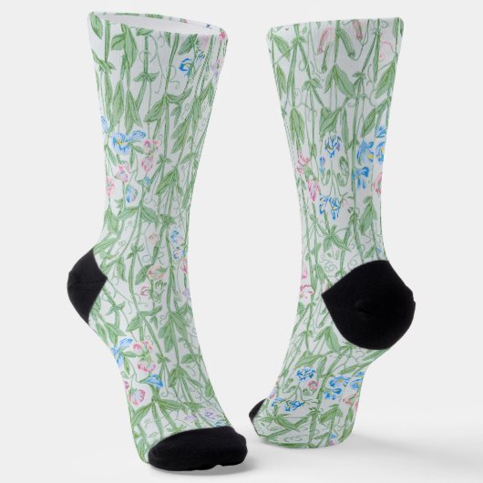 William Morris Sweet Pea Floral Pattern Classic Sokken (Gebogen)