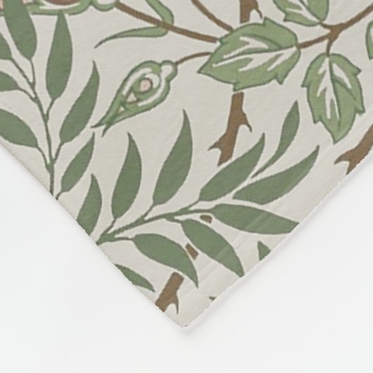 William Morris Sweetbriar Floral Art Nouveau Fleece Deken (Hoek)
