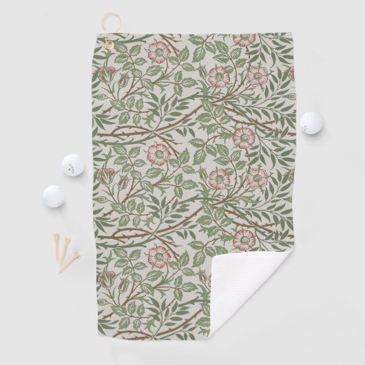William Morris Sweetbriar Floral Art Nouveau Golfhanddoek (Insitu)