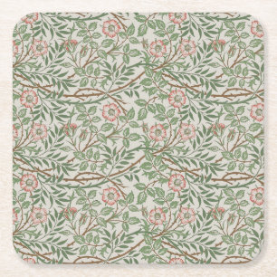 William Morris Sweetbriar Floral Art Nouveau Kartonnen Onderzetters