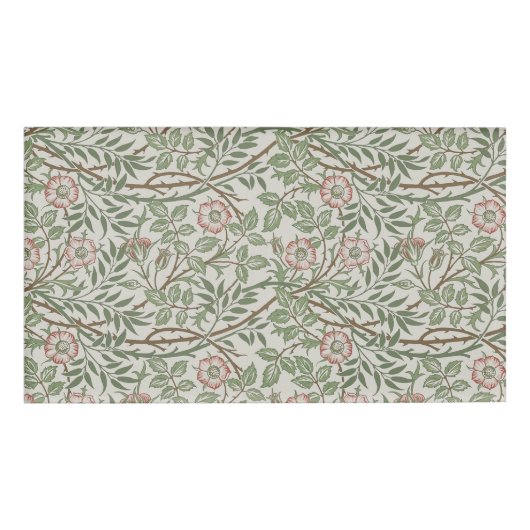 William Morris Sweetbriar Floral Art Nouveau Naambadge (Voorkant)