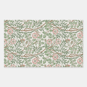 William Morris Sweetbriar Floral Art Nouveau Rechthoekige Sticker