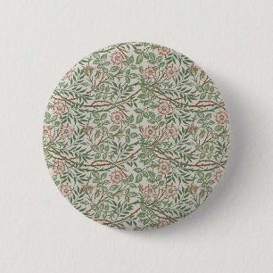 William Morris Sweetbriar Floral Art Nouveau Ronde Button 5,7 Cm