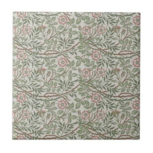 William Morris Sweetbriar Floral Art Nouveau Tegeltje (Voorkant)