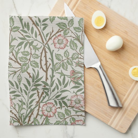 William Morris Sweetbriar Floral Art Nouveau Theedoek (Quarter Fold)