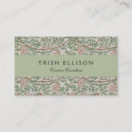William Morris Sweetbriar Floral Art Nouveau Visitekaartje