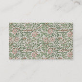 William Morris Sweetbriar Floral Art Nouveau Visitekaartje (Achterkant)