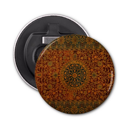 William Morris Tapijt Tapijt Tapijt Rug Button Flesopener (Voorkant)