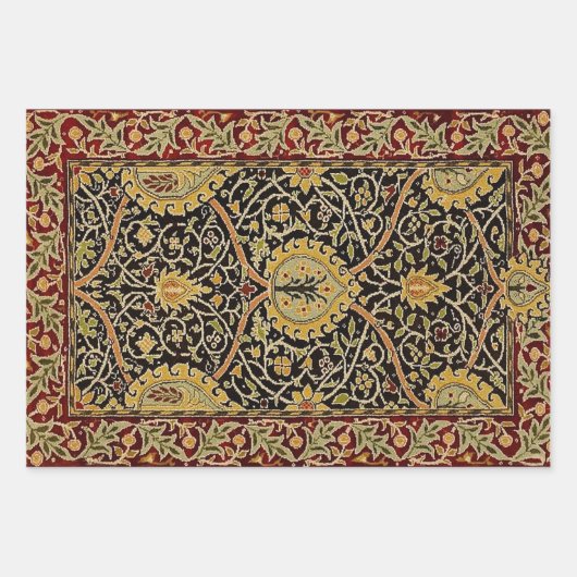 William Morris Tapijt Tapijt Tapijt Rug Inpakpapier Vel (Voorkant 2)