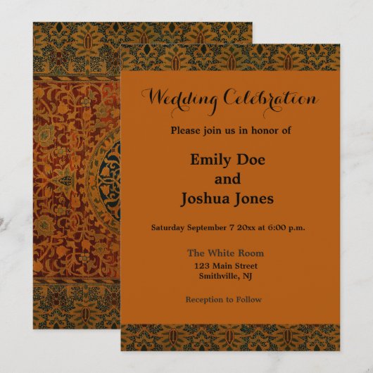 William Morris Tapijt Tapijt Tapijt Rug Kaart (Voorkant / Achterkant)