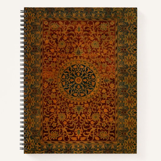 William Morris Tapijt Tapijt Tapijt Rug Notitieboek (Voorkant)