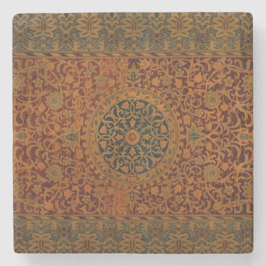 William Morris Tapijt Tapijt Tapijt Rug Stenen Onderzetter (Voorkant)