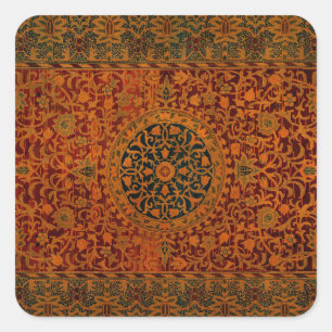 William Morris Tapijt Tapijt Vloerkleed Vierkante Sticker