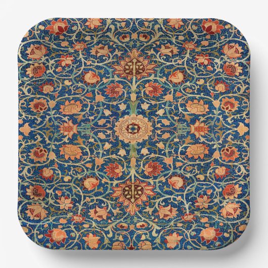 William Morris Tapijtontwerp Papieren Bordje (Voorkant)