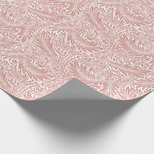 William Morris Terracotta Larkspur Pattern Cadeaupapier (Hoek)