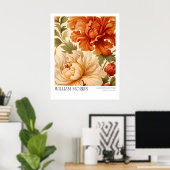 William Morris  Terracotta Sage Peonies Poster (Thuiskantoor)