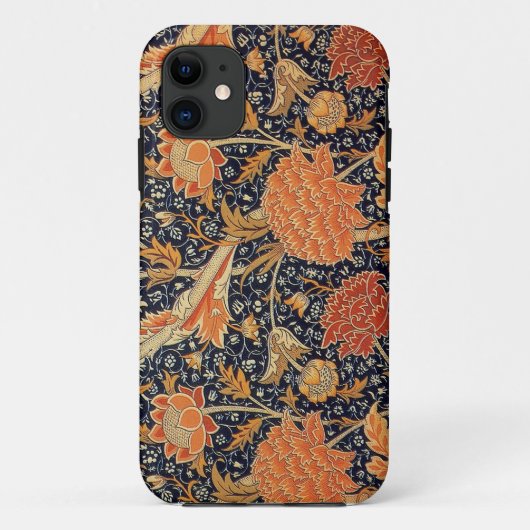 William Morris Textiel Patroon Iphone Case (Achterkant)