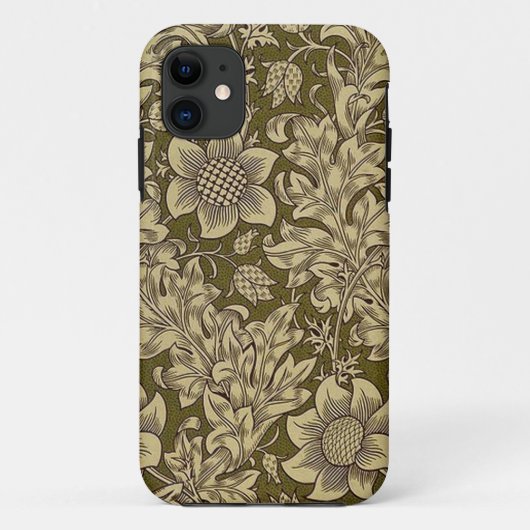 William Morris Textiel Patroon Iphone Case (Achterkant)