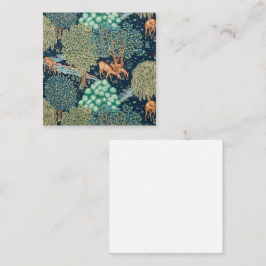 William Morris The Brook Vierkante Visitekaartje (Voorkant / Achterkant)