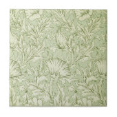 William Morris Thistle Art Nouveau Floral Pattern Tegeltje (Voorkant)