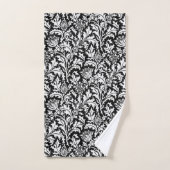 William Morris Thistle Damask, Black and White Bad Handdoek (Handdoek)