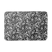 William Morris Thistle Damask, Black and White Badmat (Voorkant)