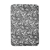 William Morris Thistle Damask, Black and White Badmat (Voorkant Verticaal)
