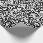 William Morris Thistle Damask, Black and White Cadeaupapier (Hoek)