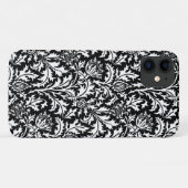 William Morris Thistle Damask, Black and White Case-Mate iPhone Case (Achterkant (horizontaal))