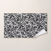 William Morris Thistle Damask, Black on White Bad Handdoek (Handdoek)