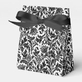 William Morris Thistle Damask, Black on White Bedankdoosjes (Voorkant Zijde)