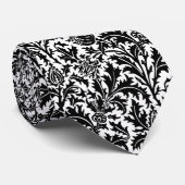 William Morris Thistle Damask, Black on White Stropdas (Opgerold)