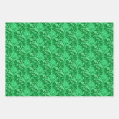 William Morris Thistle Damask, Blue, Green & Red Inpakpapier Vel (Voorkant 3)