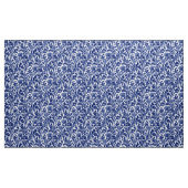 William Morris Thistle Damask, Cobalt Blue en Whit Stof (Yard (91,4 cm))