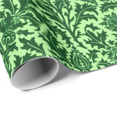 William Morris Thistle Damask, Emerald Green Cadeaupapier (Rol Hoek)
