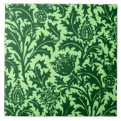 William Morris Thistle Damask, Emerald Green Tegeltje (Voorkant)
