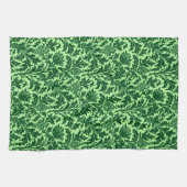 William Morris Thistle Damask, Emerald Green Theedoek (Horizontaal)