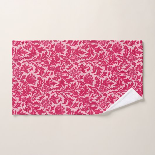William Morris Thistle Damask, Fuchsia Pink Bad Handdoek (Handdoek)