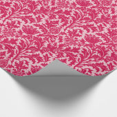 William Morris Thistle Damask, Fuchsia Pink Cadeaupapier (Hoek)