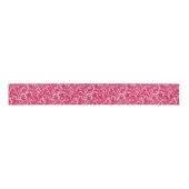 William Morris Thistle Damask, Fuchsia Pink Grosgrain Lint (Voorkant)