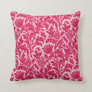 William Morris Thistle Damask, Fuchsia Pink Kussen