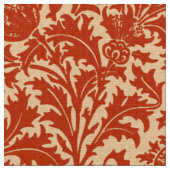 William Morris Thistle Damask, Mandarin Oranje Stof (Close Up)