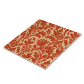 William Morris Thistle Damask, Mandarin Oranje Tegeltje (Zijkant)