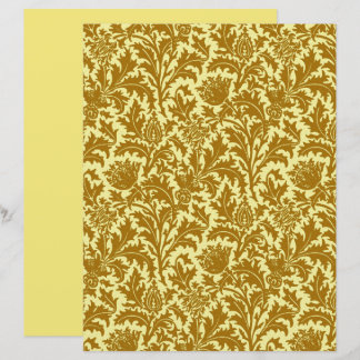 William Morris Thistle Damask, Mustard Gold