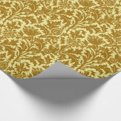 William Morris Thistle Damask, Mustard Gold Cadeaupapier (Hoek)